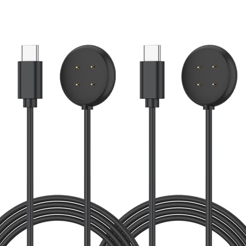 Vancle 2 Pack Magnetic Charger Cable for Google Pixel Watch 3 / Pixel Watch 2 Charger, 1.6ft Fast Charging Cable Cord Magnetic Dock Stand for Pixel 2/3 (2*USB C)