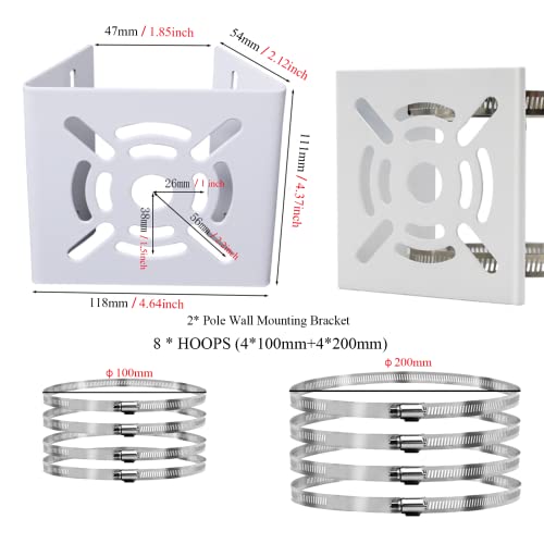 2pcs-Universal-Vertical-Pole-Mount-Adapter-with-8-Loops-Wall-Mounting-Loop-Bracket-for-CCTV-Security-Camera-PTZ-Dome