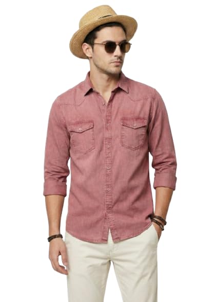 krishvi fashion_ Men's Casual Cotton Denim Shirt (Regular Fit)-picture-32