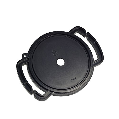 Soporte para tapa de lente con hebilla para cámaras Canon, Nikon, Sony, Olympus, Fujifilm, Pentax, Panasonic y Sigma DSLR/SLR/EVIL - Negro, plástico ABS (72 mm, 77 mm, 82 mm) miniatura 1