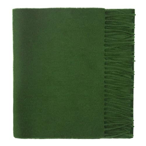 Lona Scott Schal aus reiner Lammwolle, olive, One size