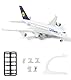QIYUMOKE 1/400 A380 Metallmodell für Lufthansa Airbus A380 mit Rädern (15.5 cm) geeignet für Luftfahrt-Enthusiasten zum Ausstellen, kann auch als Geschenk oder Dekoration verwendet Werden