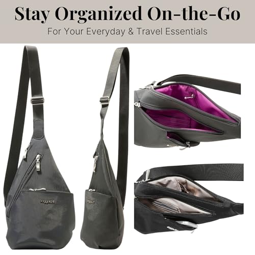 Image of Baggallini Mini Sling - 12x7 Sling Crossbody Bag Backpack with Adjustable Shoulder Strap
