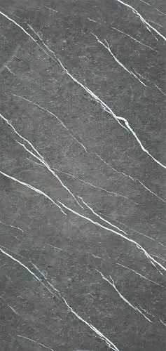 AMON Duschrückwand Wandpaneele 122x244cm in Marmor- und Granitoptik (Nero Black), Badrückwand Duschverkleidung...
