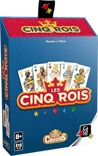 Gigamic - LES CINQ ROIS - Le jeu de cartes inspiré du Rami et connu dans le monde entier qui séduira les joueurs occasionnels et passionnés - De 1 à 7...