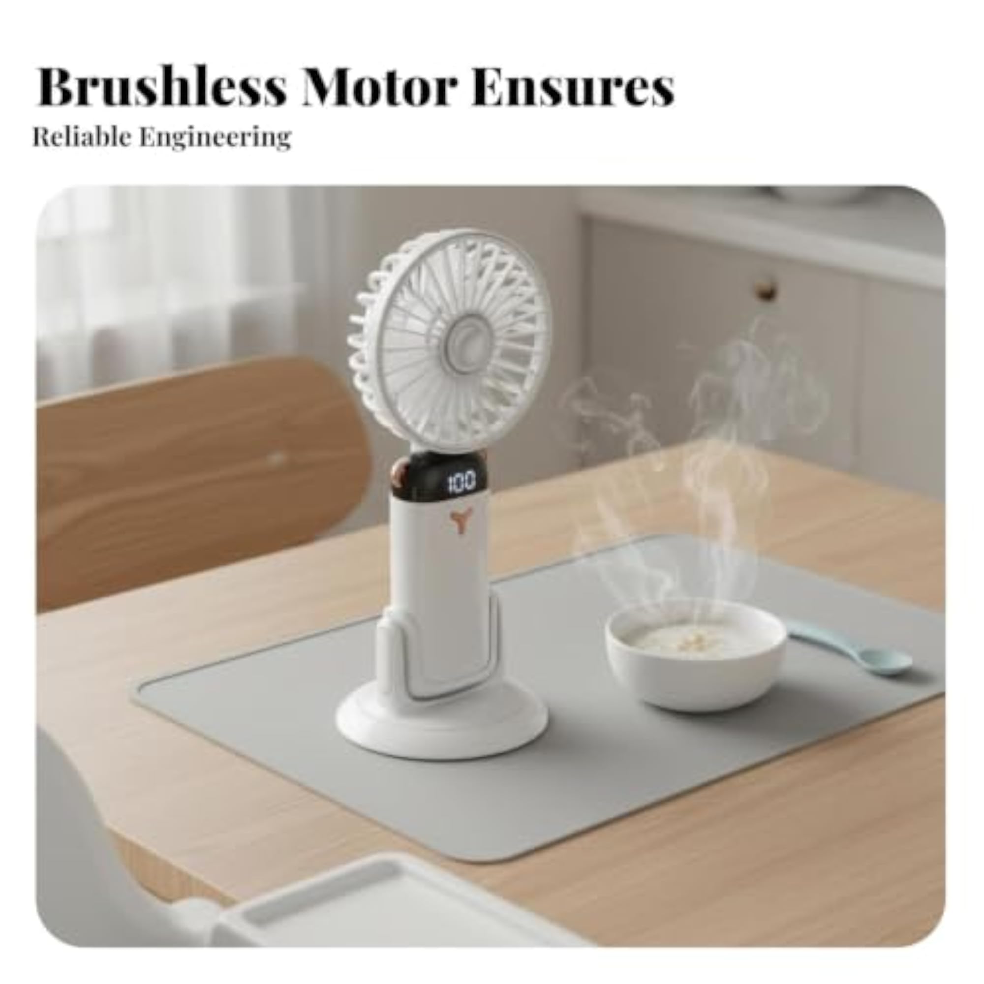 Multi-Functional Foldable Handheld Fan, Quiet Operation