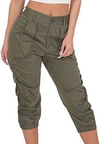 Capri Pants for Women Plus Size Casual Summer Cargo Capris Lightweight Outdoor Athletic Sweatpants Loose Stretch Cropped