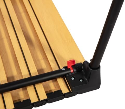 Aygaz Alüminyum Katlanır Kamp Masası - 30 Kg Kapasiteli Outdoor Masa, Taşıma Çantalı Portatif Kamp Masası, Ahşap Kaplama, Hafif ve Şık Plaj Masası - Görsel 7