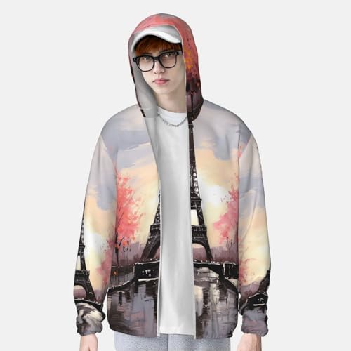 Chaqueta de Protección Solar para Hombre UPF 50+ Manga Larga con Capucha miniatura 3