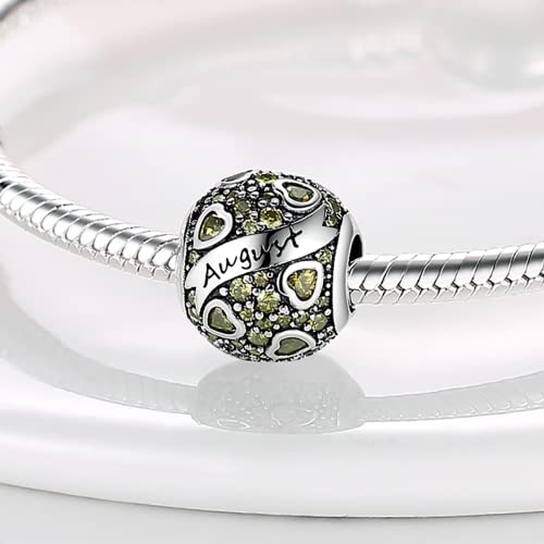 Image of MULA Birthstone Charms 925 Sterling Silver for Bracelets and Necklaces