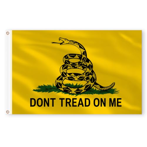 Image of Ahfulife 2pcs Dont Tread on Me Flag 3x5 Ft USA Gadsden Flag