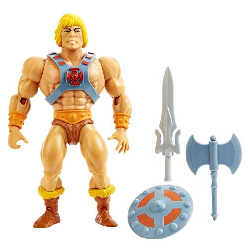 Masters of the Universe (Masters del Universo Orígenes) Figura He-Man, muñeco articulado de juguete (Mattel HGH44)