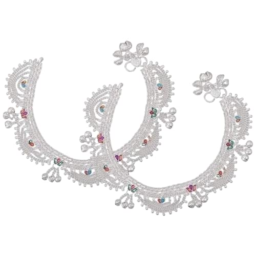 Tandel Trends Anklet Payal For Women & Girls Indian Traditional White