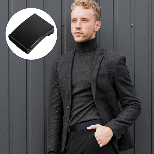 Bon4Extrao Herenriem zonder gaten, canvas stoffen riem heren traploos verstelbaar 38 mm, outdoor business werkriem met snelsluiting past overal heen, zwart, 130cm (lengte: 150cm
