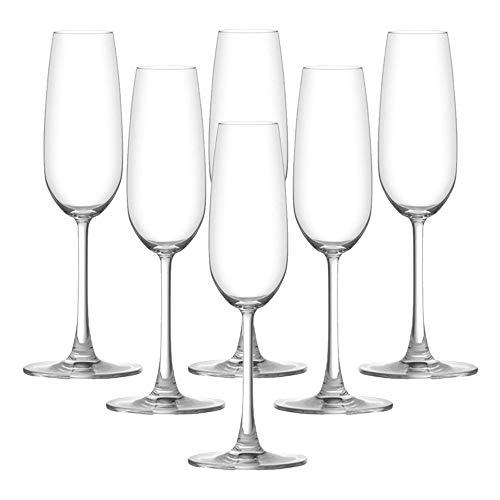 Ocean Madison Flute Champagne Glass Set Of 6 Clear 210 Ml 015F07 Champagne Flutes Champagne Glasses Sparkling Wine Flutes Tulips Glasses Couple Glass