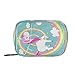 Produktbild Einhorn mit farbigem Regenbogen-Kreis, Pillenbox, 7 Tage, Reise-Pillen-Organizer-Tasche mit Reißverschluss-Tasche, tragbar, wöchentlich, kompakte Größe für Vitamin-Nahrungsergänzungsmittelhalter