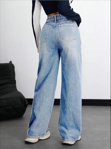Image of Nifty Women's Denim Stretchable High Waist Baggy Jeans for Women