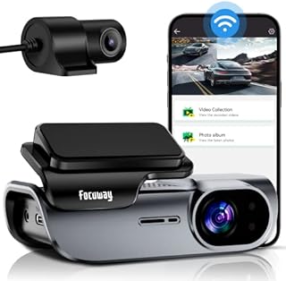 Dash Cam Front and Rear 4K Built-in 5GHz WiFi, Dual Dash Cam Front 4K/2K Rear 1080P Hidden Dash Camera for Cars, Super Night Vision, App Control, Supercapacitor, Parking Mode, G-Sensor, USB C Port