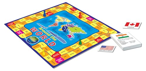 Image of Frank Around The World Board Game for Kids 10+ Years & Adults | Fun & Educational Brain Booster Family Game | Unmatched Quality Geography Game for Focus & Memory | Explore World Countries & Flags