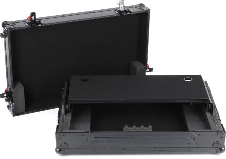 Gator Cases ONYX Series Flight Case with Upper Deck Platform for Pioneer DDJ-FLX10 DJ Controller Black Hardware (G-ONYXUD-FLX10)