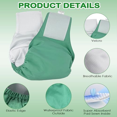 Dalephoric 3 Stück Hundewindeln für Rüden, Wiederverwendbare Hundewindeln, Größe L, Taillenumfang 50–62 cm, Rüdenwindel, Windeln für Männliche Hunde, Waschbar (Schwarz, Grün, Grau)