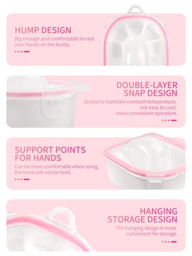 image for Yokilly Nail Soaking Bowl, 2PCS Soak Off Gel Polish Dip Powder Remover