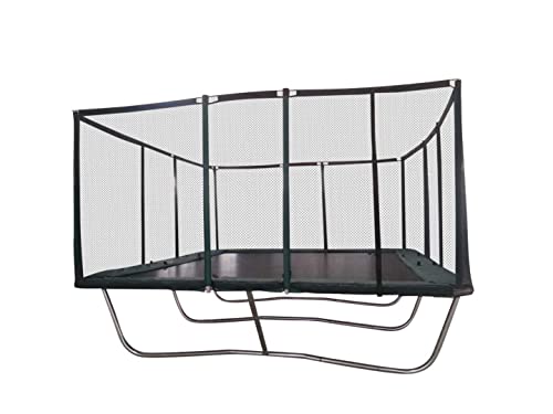 Happy Trampoline - Galactic Xtreme Gymnastic Rectangle Trampoline with Safety Net Enclosure - Heavy Duty Commercial Grade - 550 lbs Jumping Capacity on Frame & Springs, 14 X 16 Ft