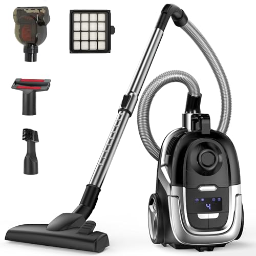 Zefiro Canister Vacuum Cleaner, 40Kpa 1600W Bagless Vacuum Cleaner, H13