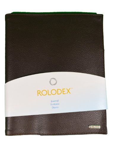Cuaderno Rolodex Low Profile en color marrón ideal para organizar reuniones de negocios