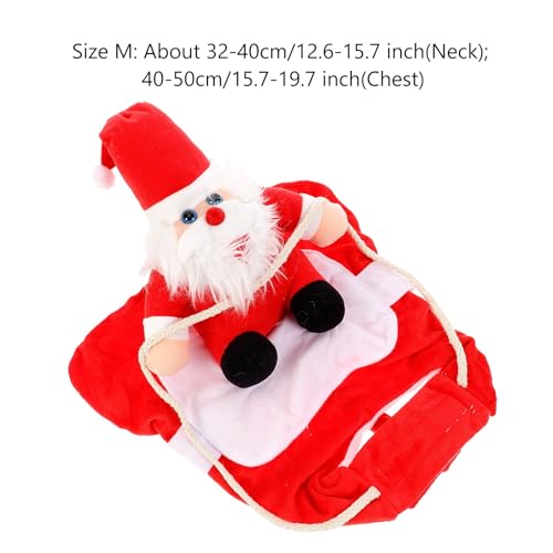 Disfraz Santa para Perro Talla M Rojo miniatura 7