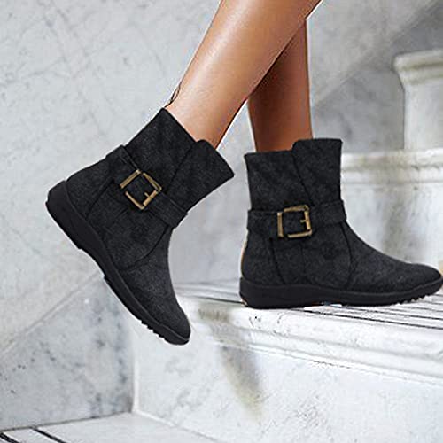 TINSTREE-Womens-Fashion-Buckle-Boots