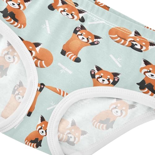 Girls Underwear Soft Cotton Cute Red Panda Kids Panties in Sizes 2/3t, 4t, 5t, 6 and 84