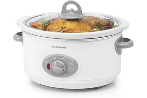 Hamilton Beach 3.5-Quart White Slow Cooker with Uniform Heating and Non-Stick Ceramic Pot