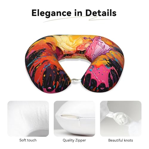 Almohada de espuma viscoelástica para cuello de viaje miniatura 4