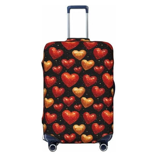 Luggage Cover Protector - Red Heart Print Fit 29-32 Inch Suitcase Covers for Luggage