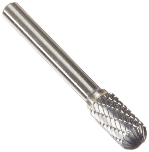 Image of Drill America SC-3 Carbide Burr /Rotary File Cylindrical Radius-End Double Cut for Die Grinder 3 /8 inch Dia. x 3 /4 inch Cut Length with 1 /4 inch Shank and 2-1 /2 inch Overall Length, DUL Series