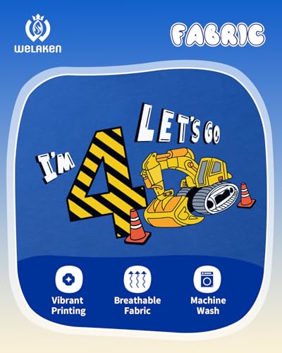 WELAKEN Toddler Girls Boys Birthday Shirt with Graphic Print - Cotton Short Sleeve Tee3