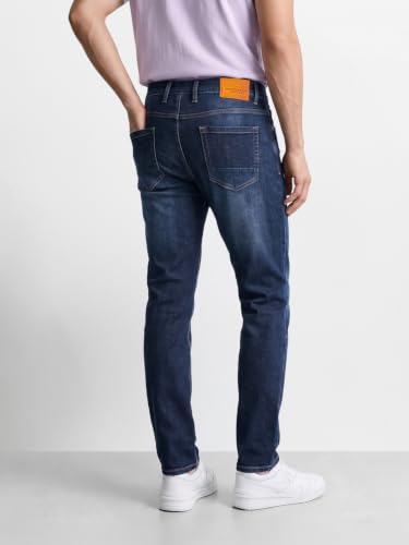 Image of THE INDIAN GARAGE CO Men Slim Fit Solid Mid-Rise Jeans