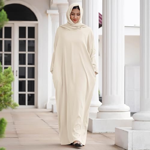 IBTOM CASTLE Jilbab for Muslim Women Modest Prayer Abaya with Hijab Islamic Dubai Middle East Turkey Kaftan Eid Ramadan Robe3