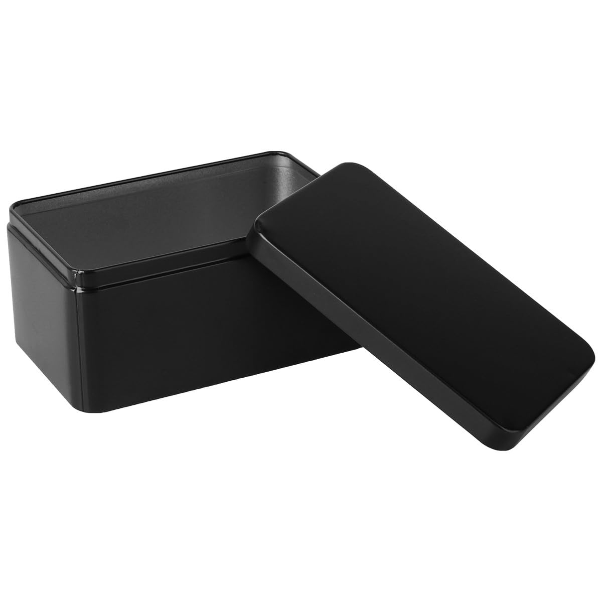 Cabilock Boîte Rectangulaire Vide en Fer Blanc, Petite Boîte à Thé avec Couvercle, Boîte de Rangement en Fer Blanc Utilisée pour Ranger Des Bonbons, Des Clés, Des Boucles D'oreilles