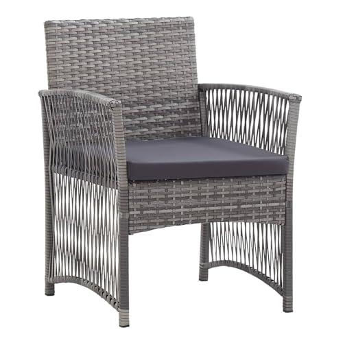 CHENHOJU Outdoor-Stühle, Terrassensessel mit Kissen, moderner...