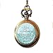 Produktbild Christliche Schrift Taschenuhr Halskette - Sprichwort 31 Taschenuhr Halskette Christlicher Schmuck Schmuck Bibelzitat Vers Aqua Geschenk