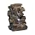 Alpine Corporation 13" Tall Indoor 4-Tier Cascading Tabletop Fountain with LED Lights, Gray