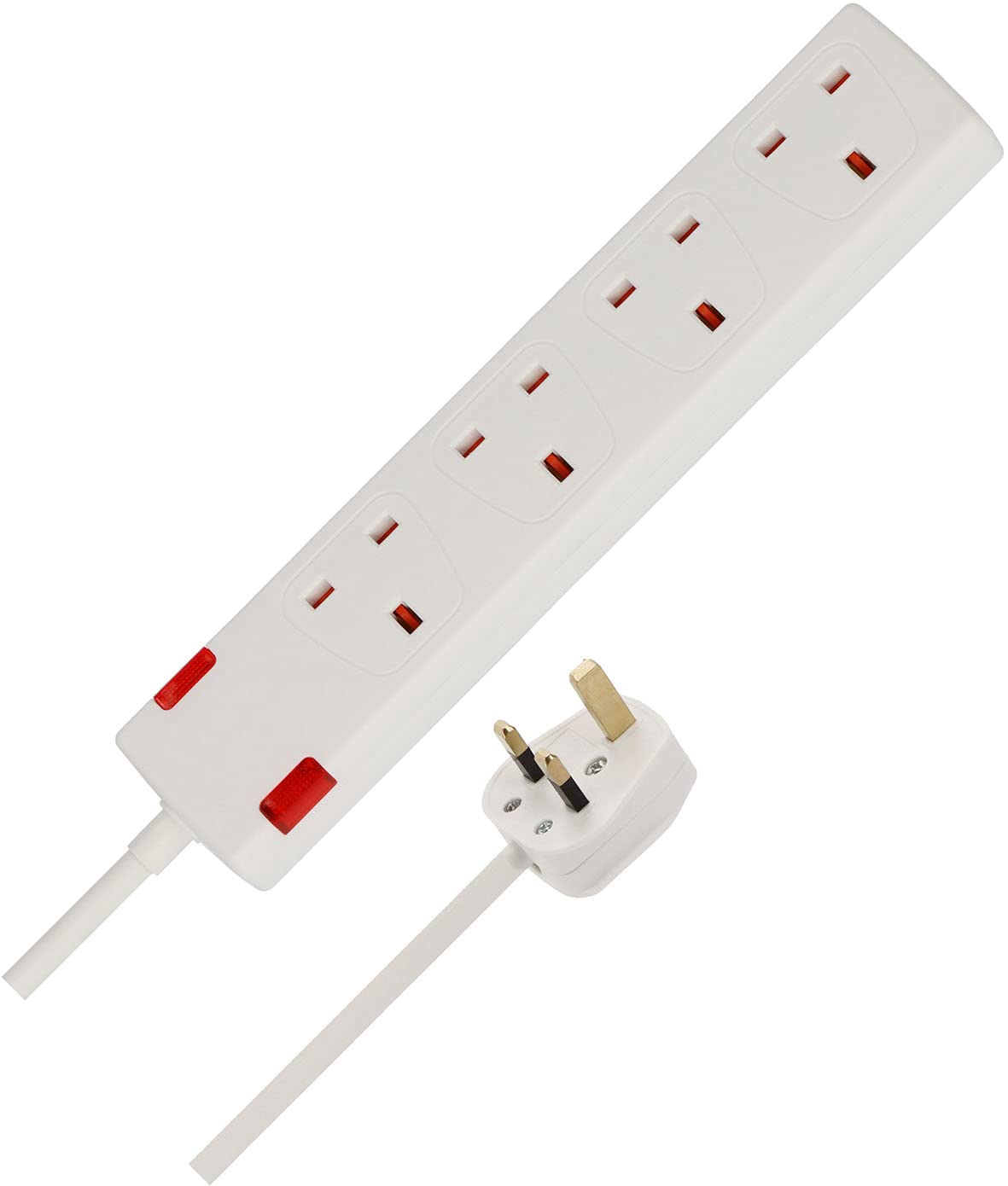 Brennenstuhl 4 Way Extension Socket with Neon Indicator White 5m