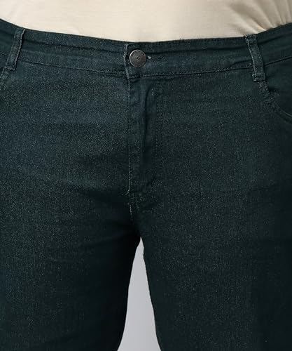 Image of STUDIO NEXX Regular Fit Cotton Lycra Blend Black Jeans