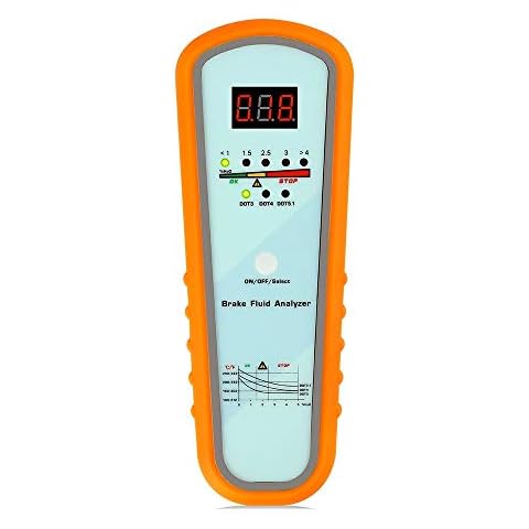 KZYEE KS11 Brake Fluid Tester, Digital Brake Fluids Analyzer with 5 LED Indicator Calibrated for Truck Car Bike DOT3 4 5.1 Oil Condition Automotive Diagnostic Testing Tool Circuit Tracers & Analyzers Cover