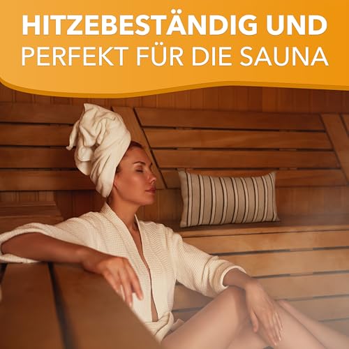 Cojín de sauna transpirable 100% lino de 9 rayas gris Moika 7