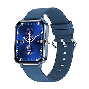 Smart Watch 1,69 inch Bluetooth heren Dames, Smartwatch-informatieprompt met HD full-touch, Smart horloge Bloeddrukmeting, Armbandhorloge voor Android- en iOS-telefoon(Size:1.69 inches,Color:blauw)