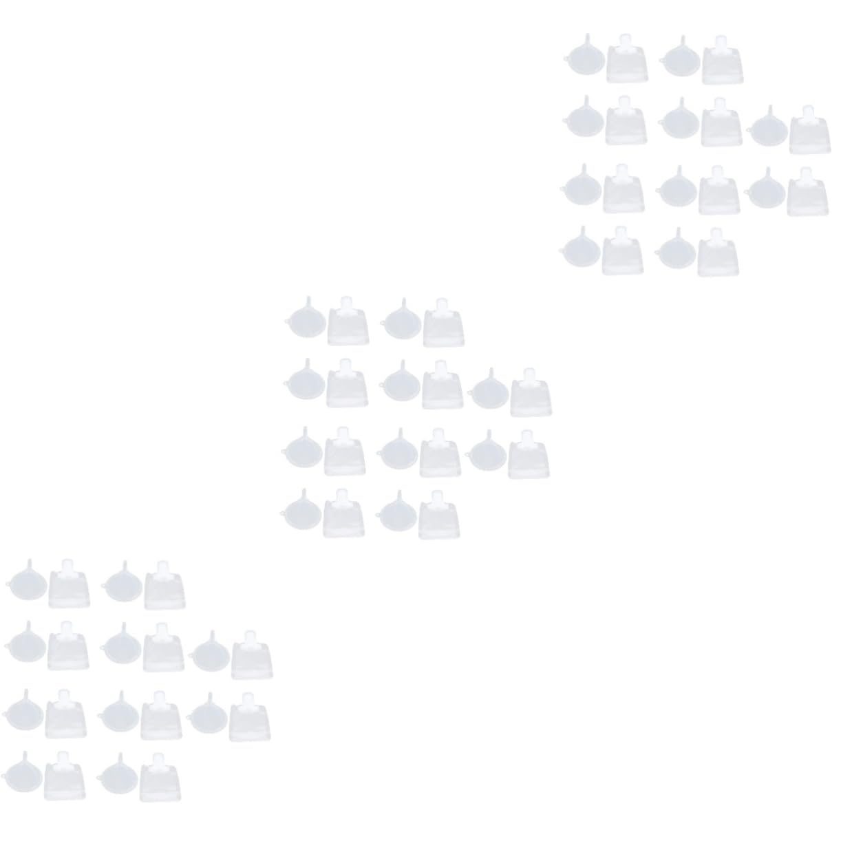 Healeved 3sets Borse Squeeze Ricaricabili Funnel Contenitori Shampoo Lozioni e Cosmetici Buste Trasparenti Per Organizzazione e