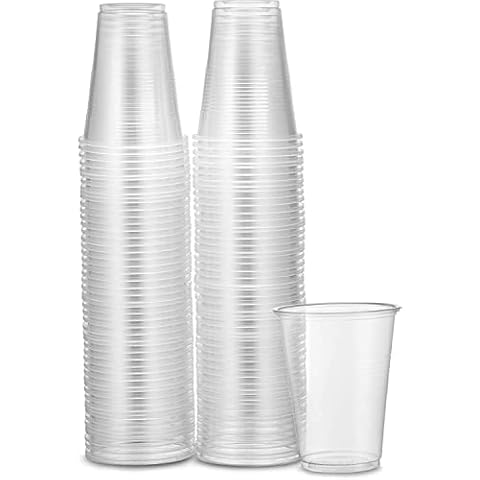 Majestic 100x Plastic Disposable Drink Cups for Water Coolers Camping Travel Parties and Events (100 x 7 Ounce/180 Millilitre Cups) Cover